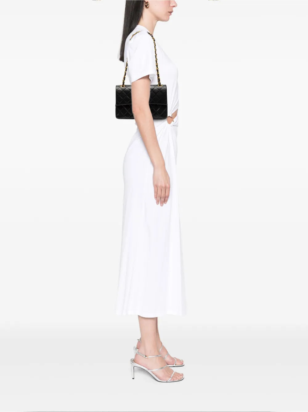 Chanel Pre Owned 1986 1988 Small Classic Lambskin Double Flap Shoulder Bag — Same as shown — Size One Size — Side View
