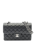 Chanel Pre Owned 2021 Small Classic Caviar Double Flap Shoulder Bag — Same as shown — Size One Size — Front View