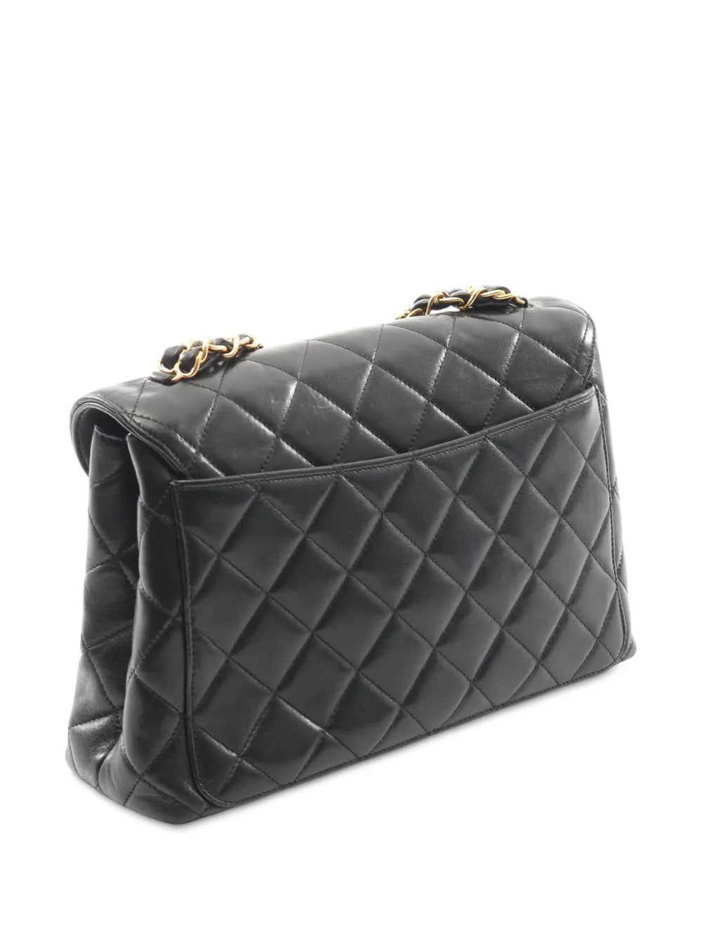 Chanel Pre Owned 1994 1996 Cc Quilted Lambskin Curve Flap Bag Shoulder Bag — Same as shown — Size One Size — Back View