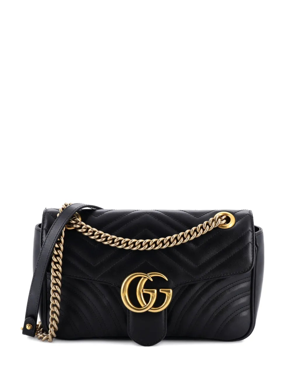 Gucci Pre Owned Gg Marmont Flap Bag Matelasse Leather Medium Shoulder Bag — Same as shown — Size One Size — Front View