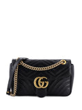 Gucci Pre Owned Gg Marmont Flap Bag Matelasse Leather Medium Shoulder Bag — Same as shown — Size One Size — Front View