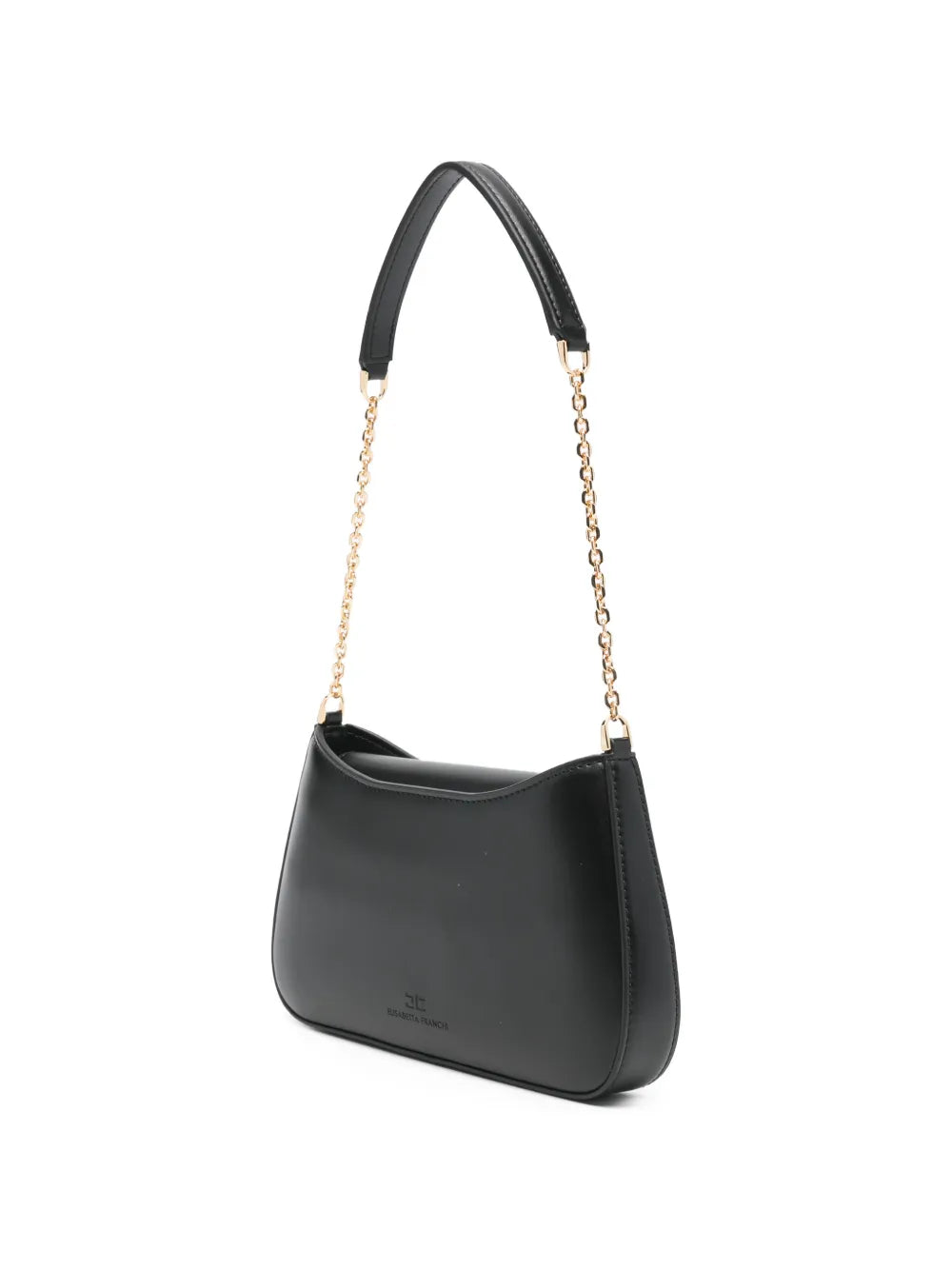 Elisabetta Franchi Logo Plaque Chain Strap Mini Shoulder Bag — Same as shown — Size One Size — Back View