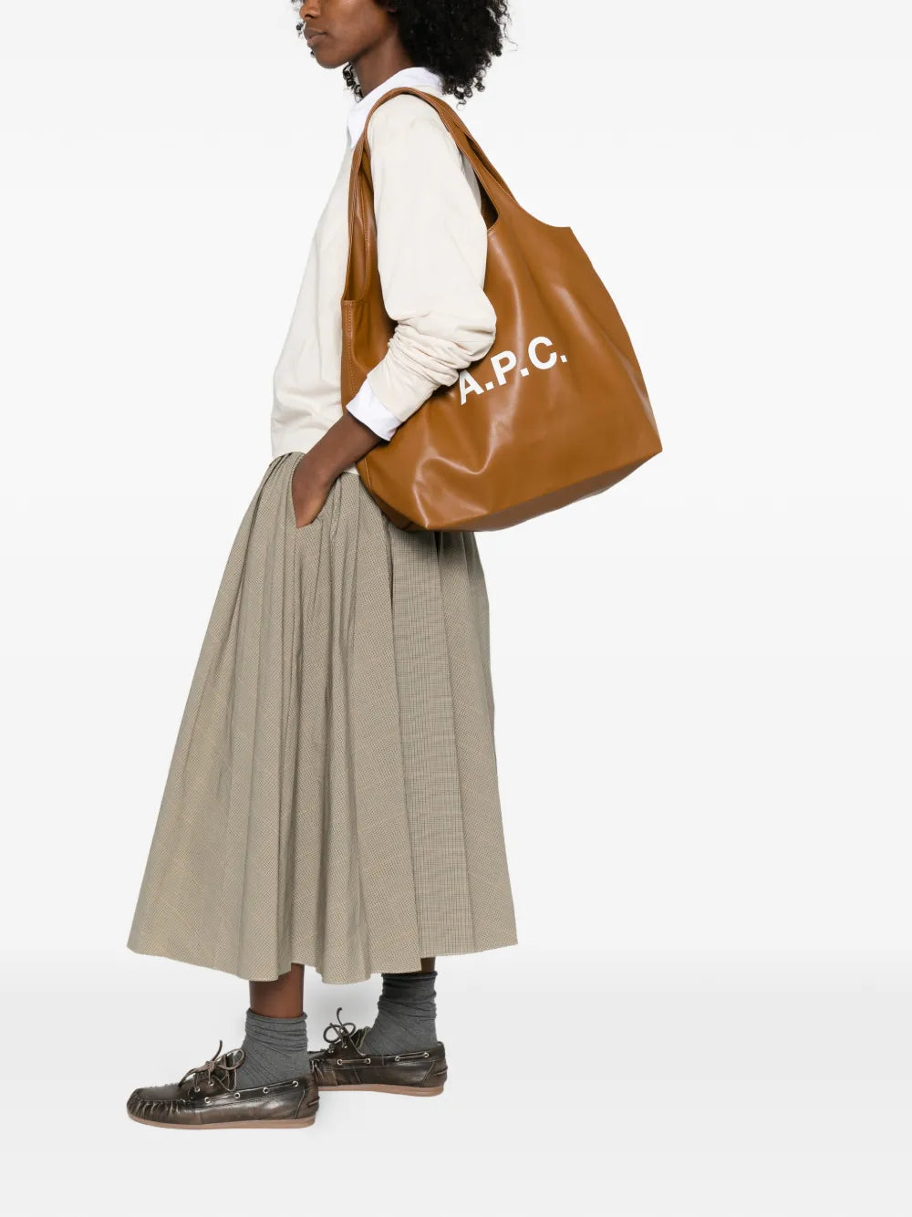Apc Logo Shopper Shoulder Bag — Same as shown — Size One Size — Side View