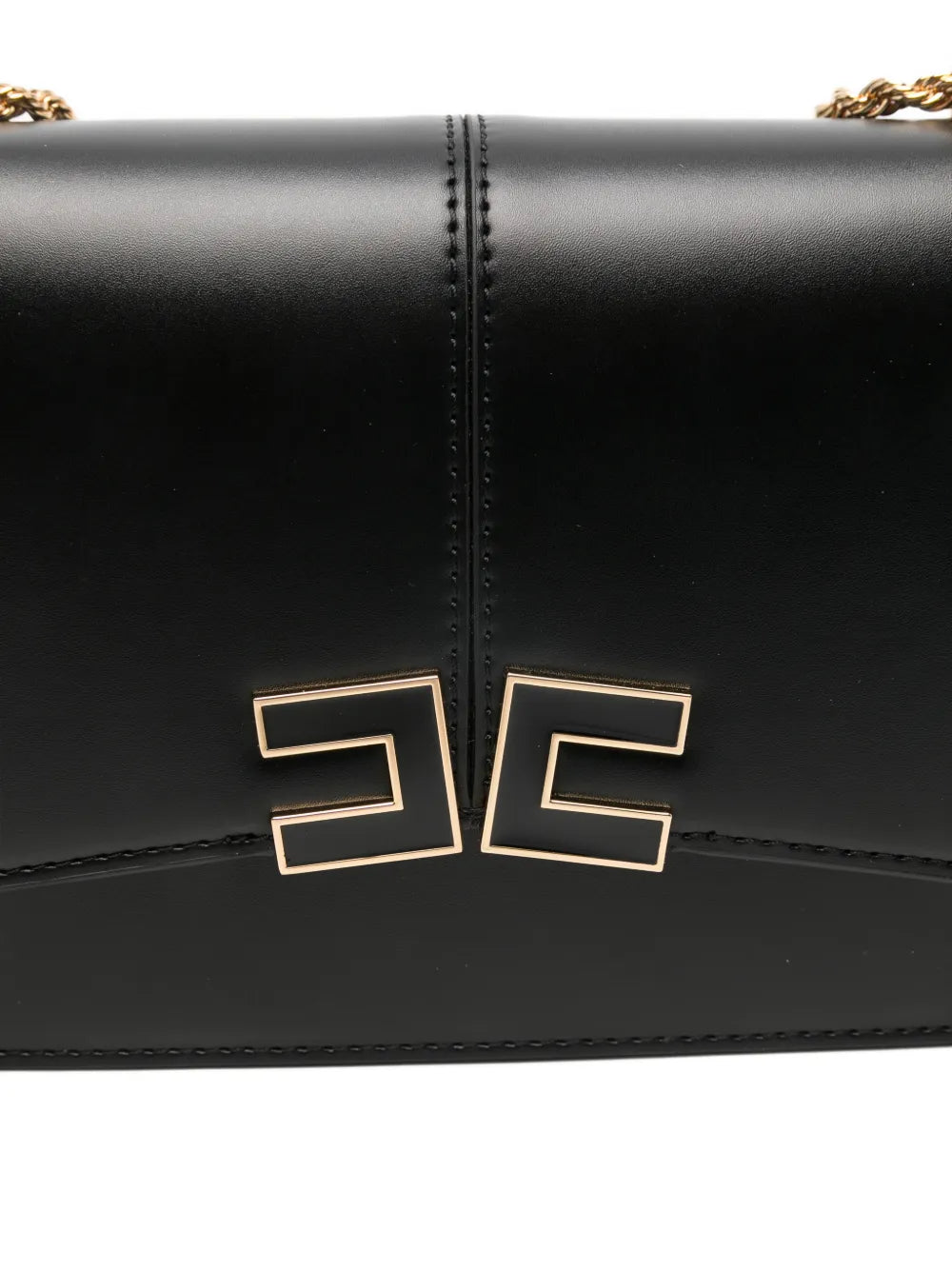Elisabetta Franchi Logo Plaque Chain Strap Mini Shoulder Bag — Same as shown — Size One Size — Top View
