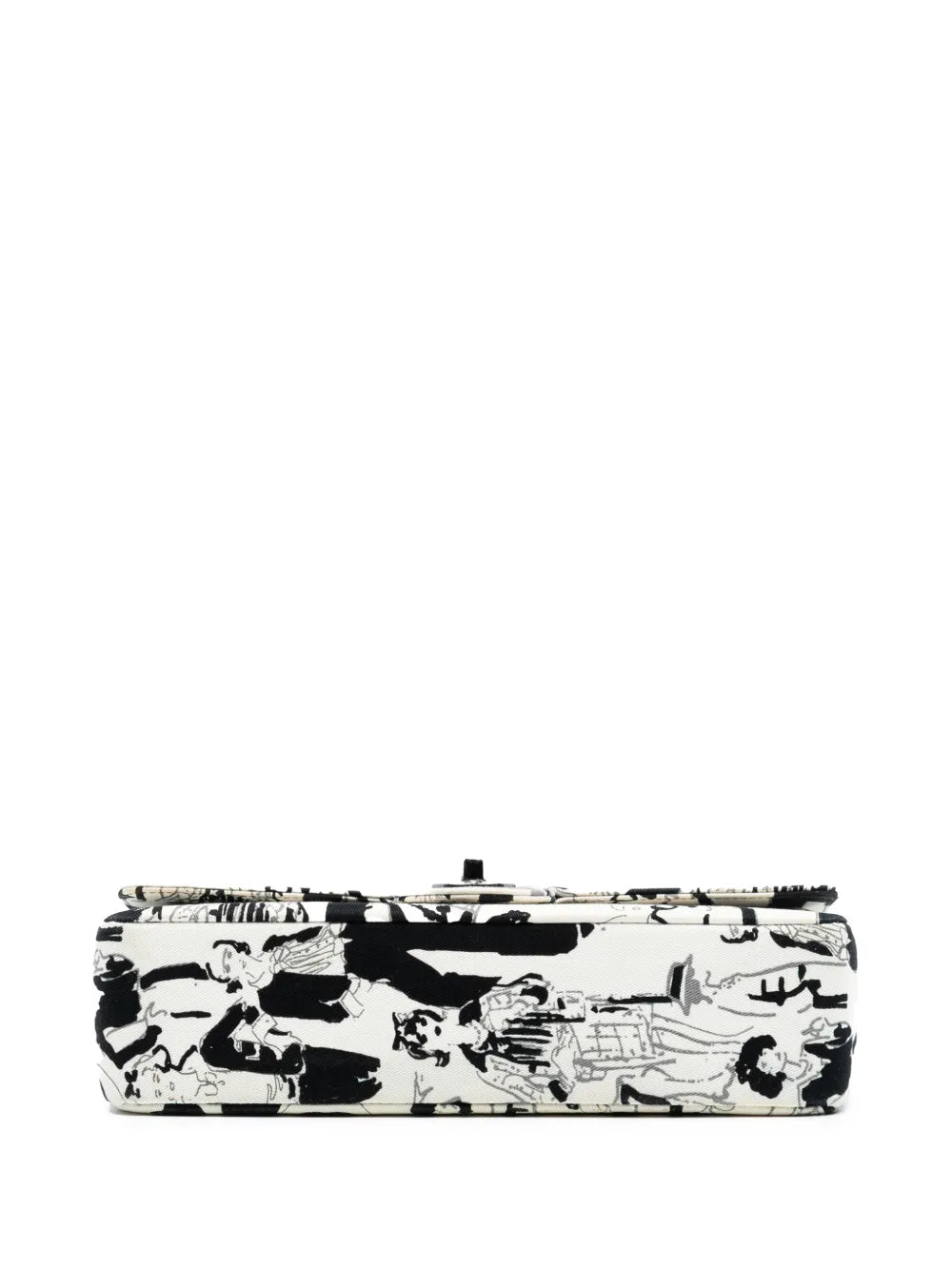 Chanel Pre Owned 2003 2004 Medium Classic Canvas Coco Mademoiselle Double Flap Shoulder Bag — Same as shown — Size One Size — Top View