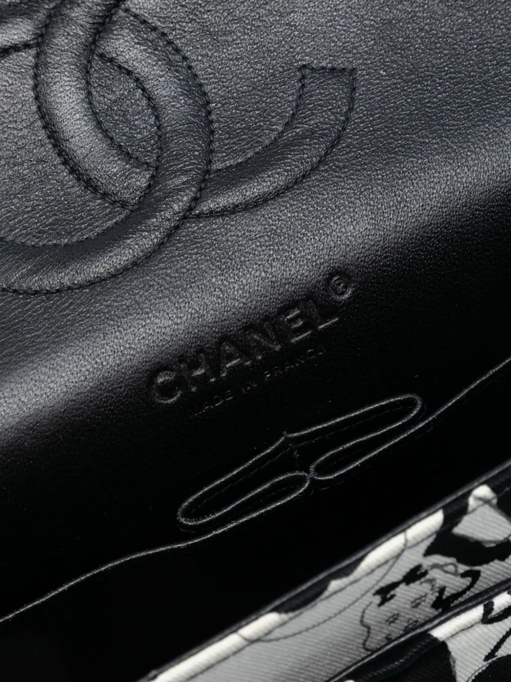 Chanel Pre Owned 2003 2004 Medium Classic Canvas Coco Mademoiselle Double Flap Shoulder Bag — Same as shown — Size One Size — Lifestyle View
