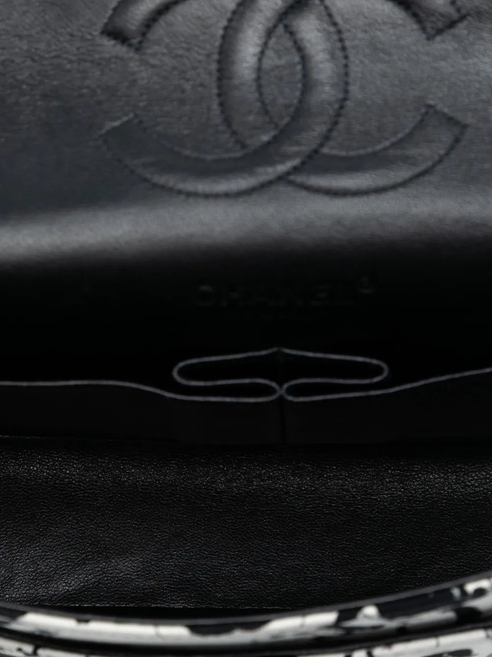 Chanel Pre Owned 2003 2004 Medium Classic Canvas Coco Mademoiselle Double Flap Shoulder Bag — Same as shown — Size One Size — Detail View