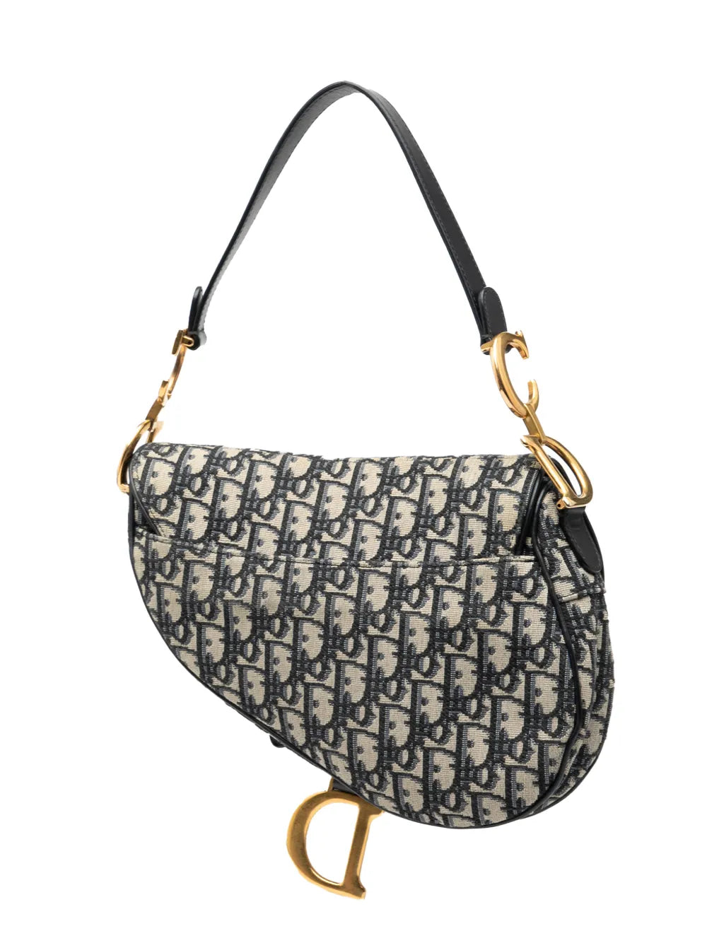 Christian Dior Pre Owned 2019 Oblique Canvas Saddle Bag Shoulder Bag — Same as shown — Size One Size — Back View
