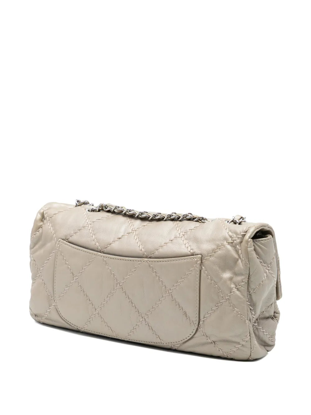 Chanel Pre Owned 2011 Jumbo Quilted Calfskin Ultra Stitch Flap Shoulder Bag — Same as shown — Size One Size — Back View