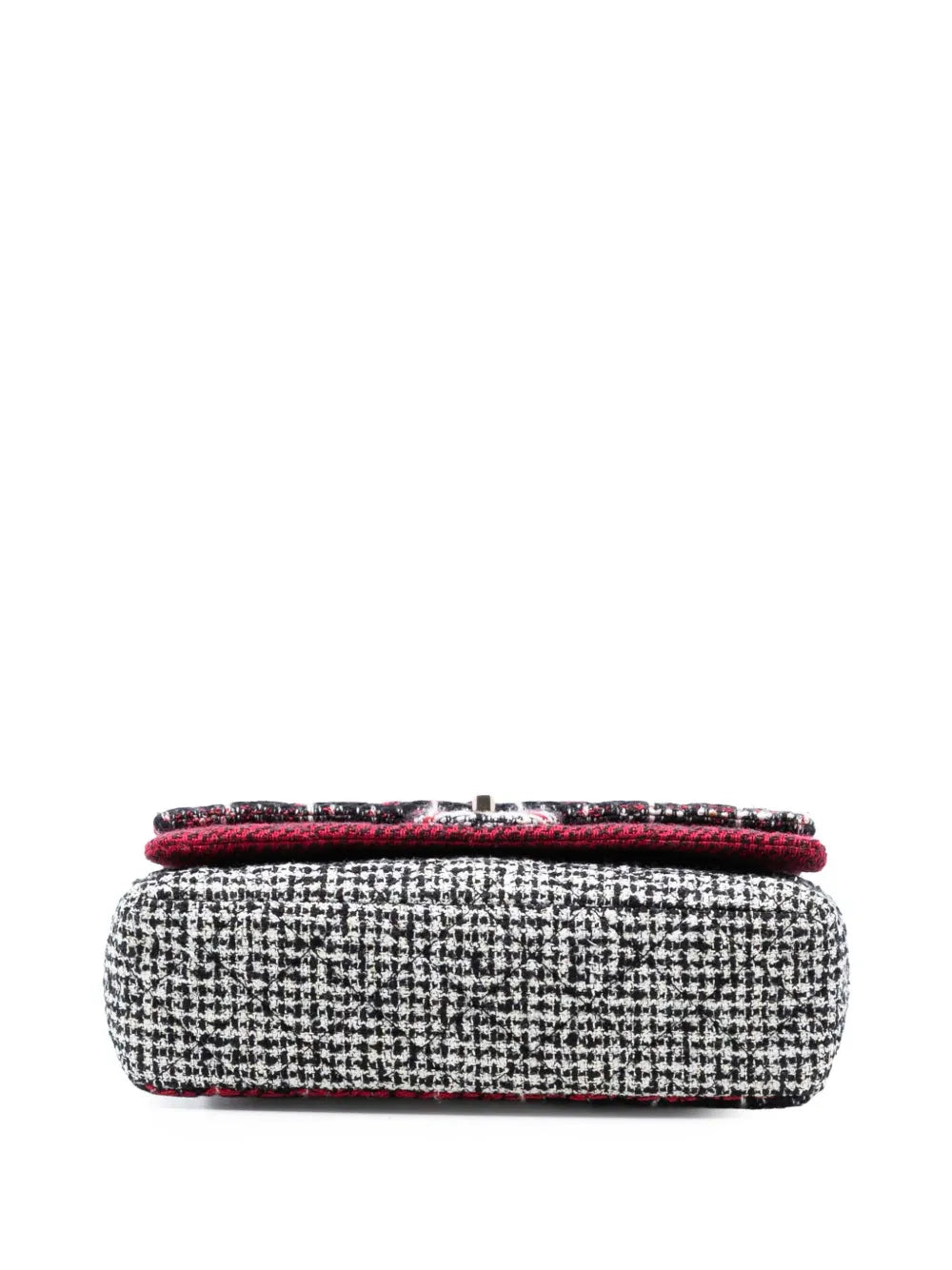 Chanel Pre Owned 2009 2010 Medium Cc Tweed Multi Print Double Flap Shoulder Bag — Same as shown — Size One Size — Top View