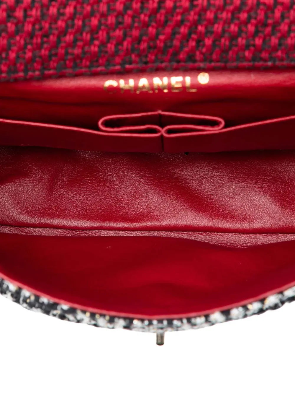 Chanel Pre Owned 2009 2010 Medium Cc Tweed Multi Print Double Flap Shoulder Bag — Same as shown — Size One Size — Detail View