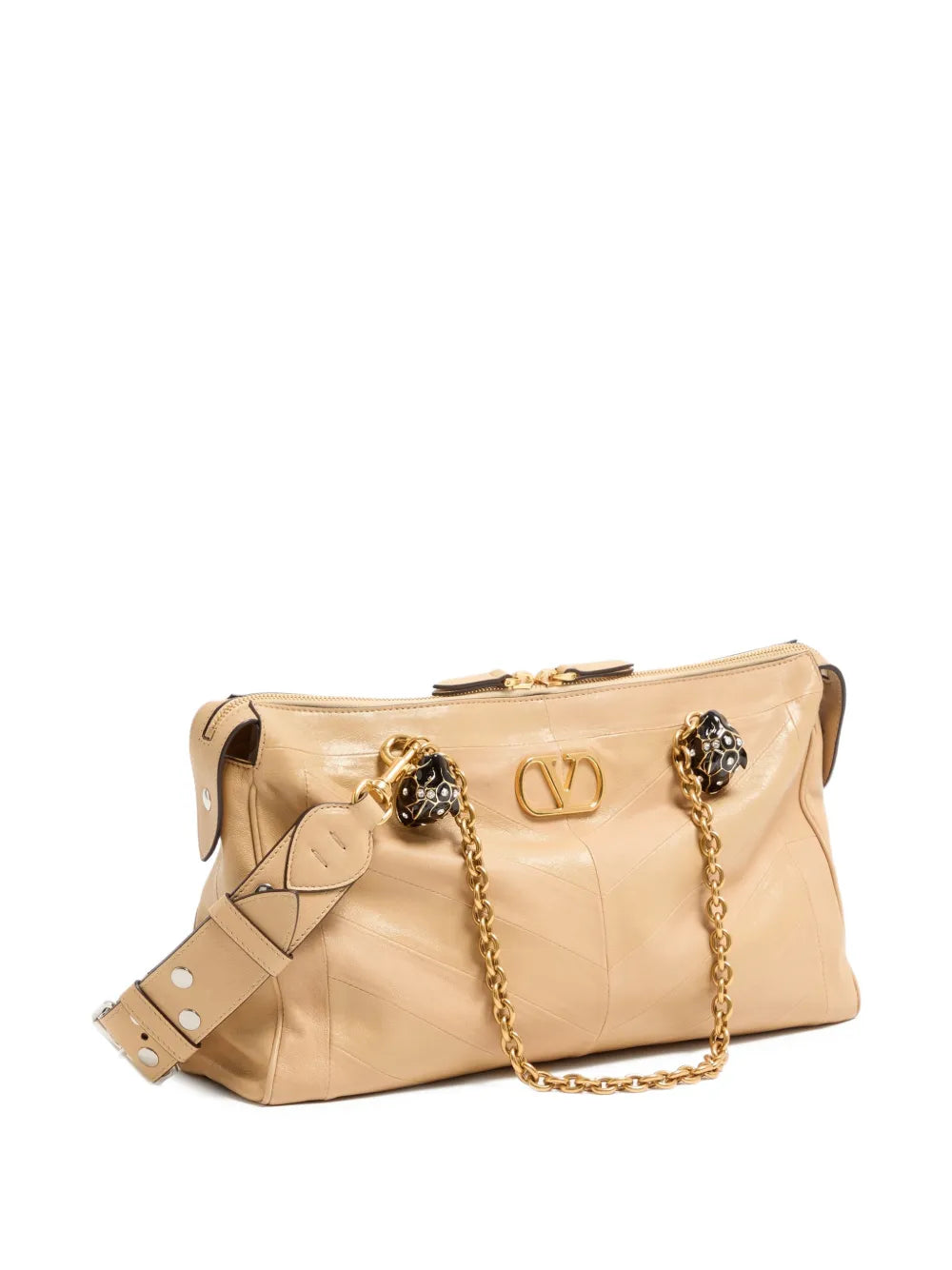 Valentino Garavani Chevron Feline Shoulder Bag — Same as shown — Size One Size — Detail View
