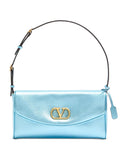 Valentino Garavani Small Devain Metallic Vlogo Shoulder Bag — Same as shown — Size One Size — Front View