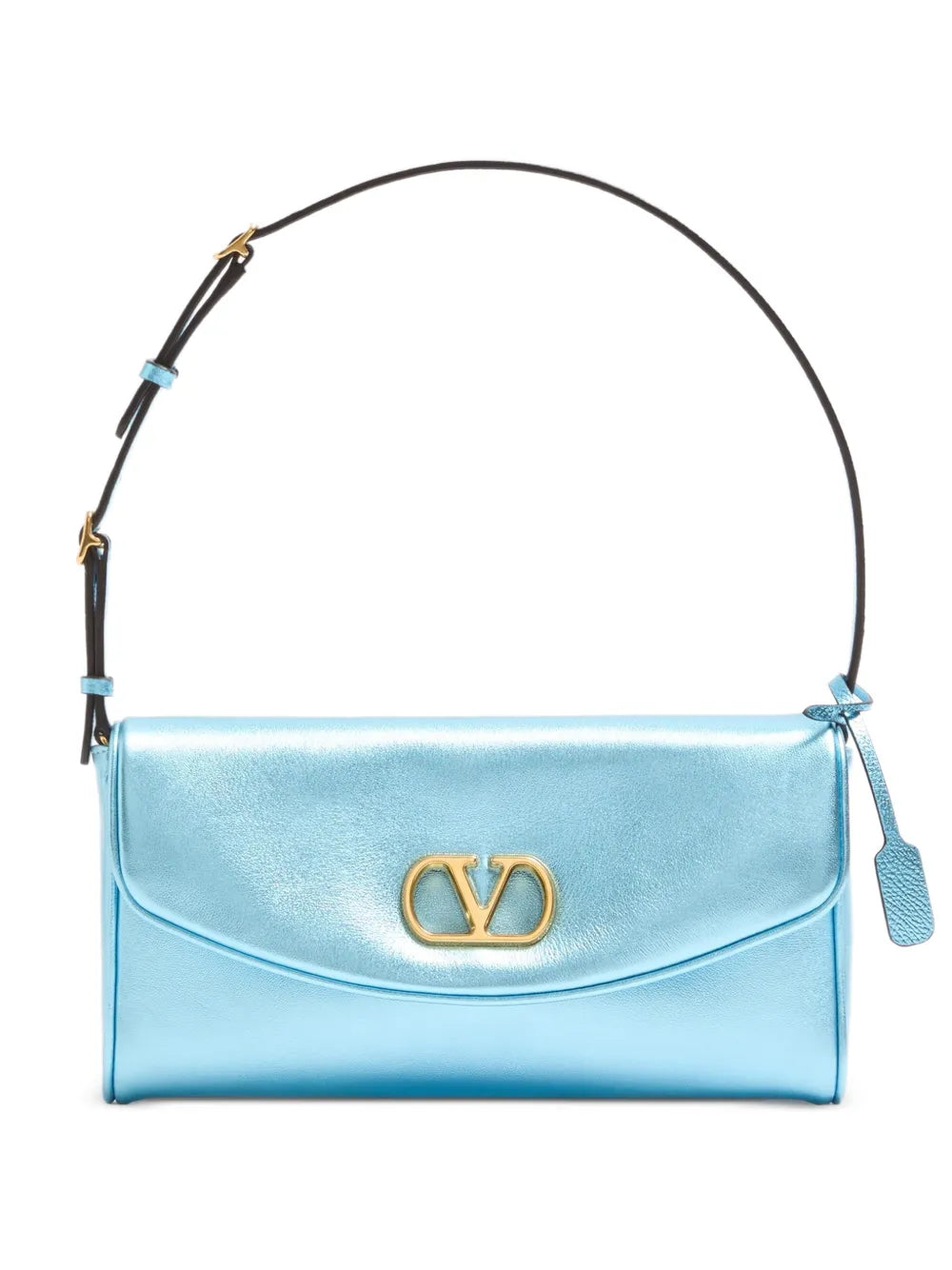 Valentino Garavani Small Devain Metallic Vlogo Shoulder Bag — Same as shown — Size One Size — Front View