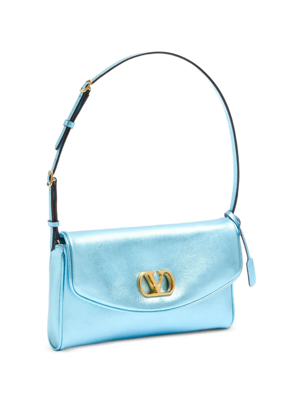 Valentino Garavani Small Devain Metallic Vlogo Shoulder Bag — Same as shown — Size One Size — Detail View