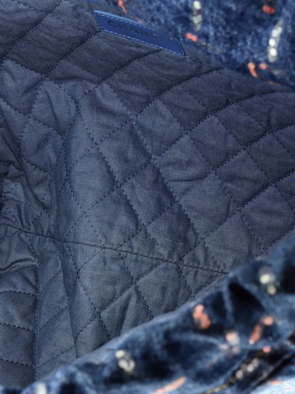 Chanel Pre Owned 22 Chain Denim With Sequins Medium Hobo Bag — Same as shown — Size One Size — Detail View