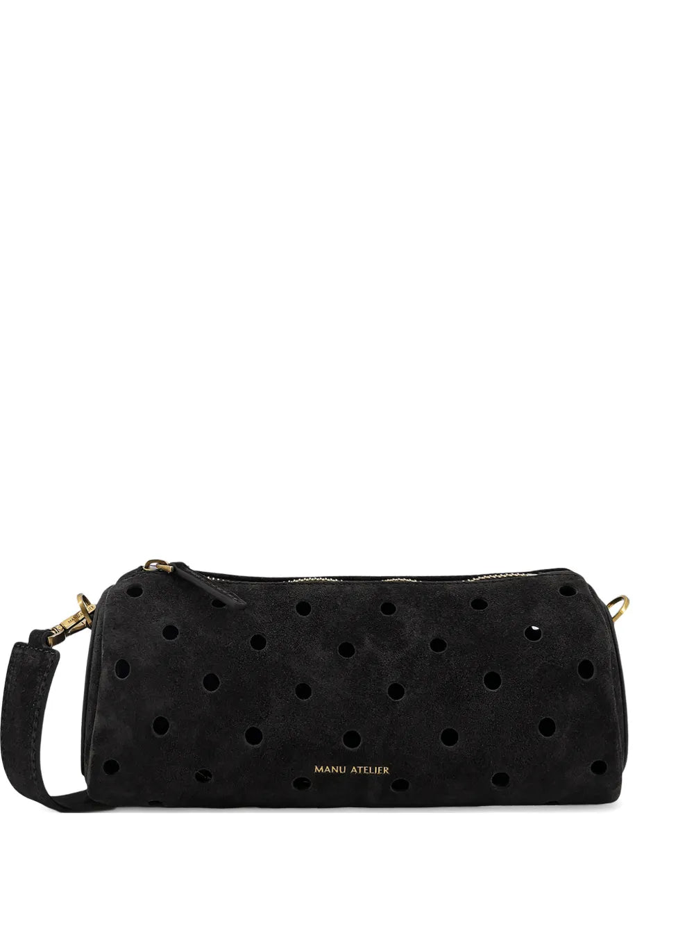 Manu Atelier Mini Cylinder Perforated Shoulder Bag — Same as shown — Size One Size — Front View