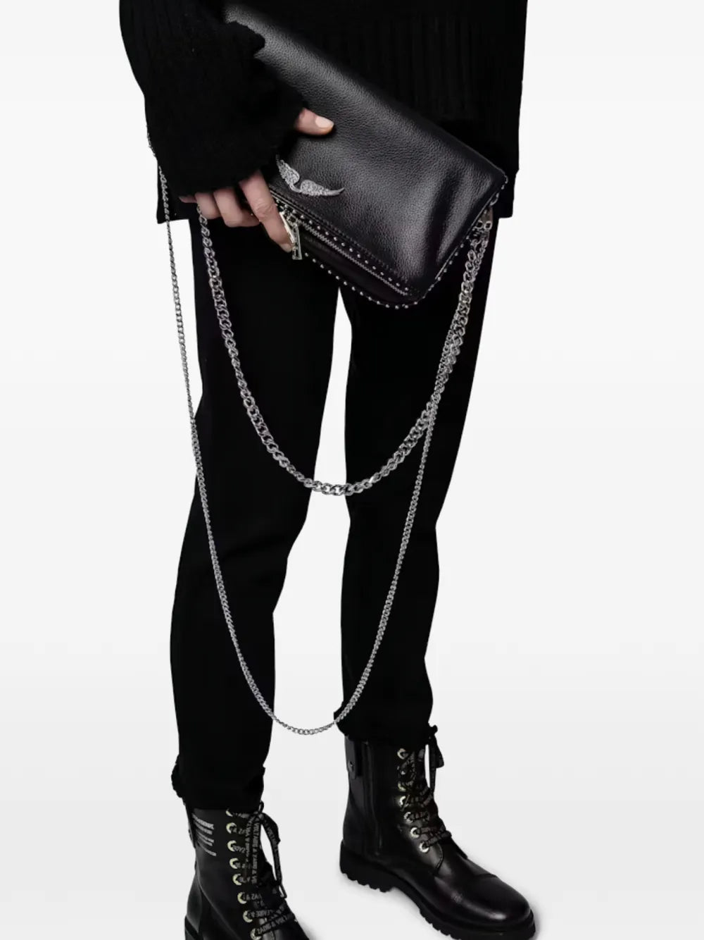 Zadigvoltaire Wings Stud Shoulder Bag — Same as shown — Size One Size — Side View