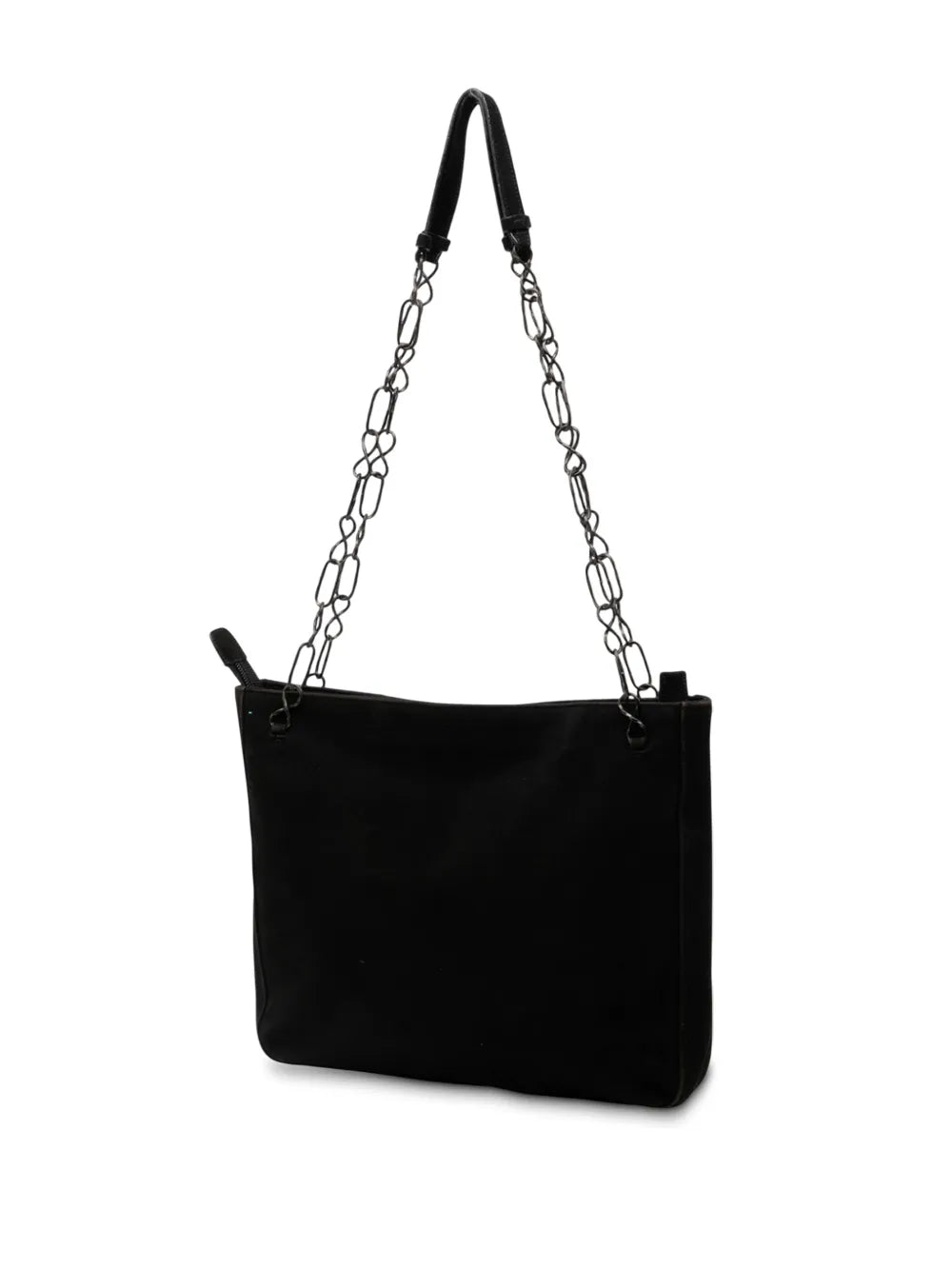 Prada Pre Owned 2000 2025 Suede Chain Shoulder Bag — Same as shown — Size One Size — Back View