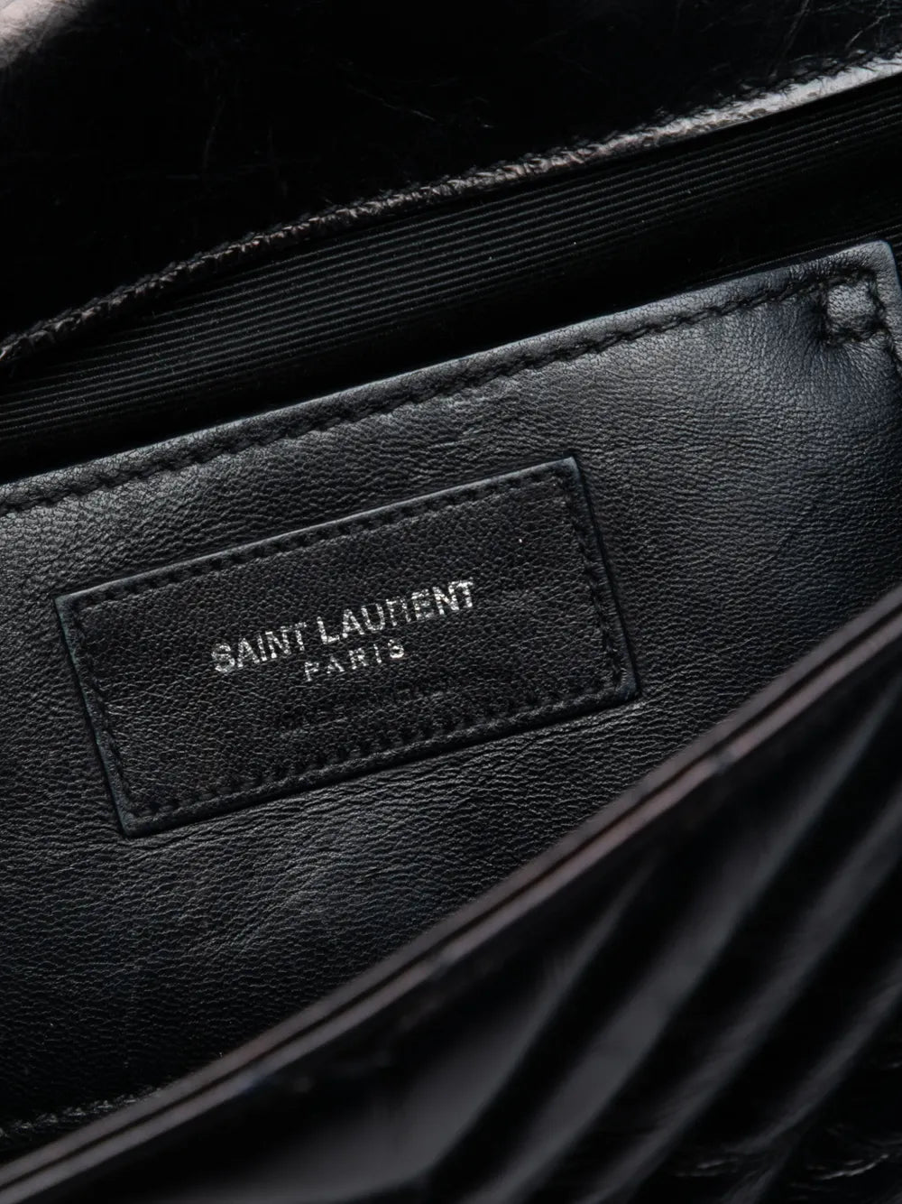 Saint Laurent Pre Owned 2015 Medium Crinkled Calfskin Punk Chain Bag Shoulder Bag — Same as shown — Size One Size — Lifestyle View