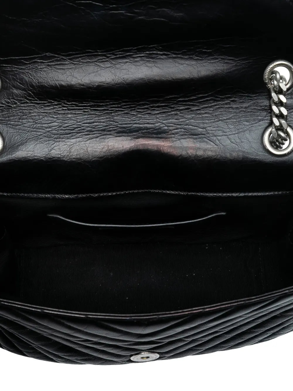 Saint Laurent Pre Owned 2015 Medium Crinkled Calfskin Punk Chain Bag Shoulder Bag — Same as shown — Size One Size — Detail View