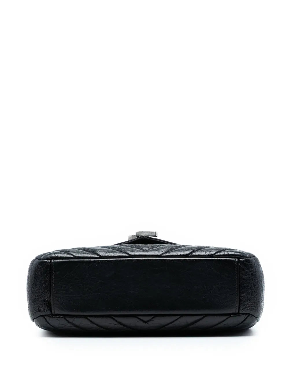 Saint Laurent Pre Owned 2015 Medium Crinkled Calfskin Punk Chain Bag Shoulder Bag — Same as shown — Size One Size — Top View