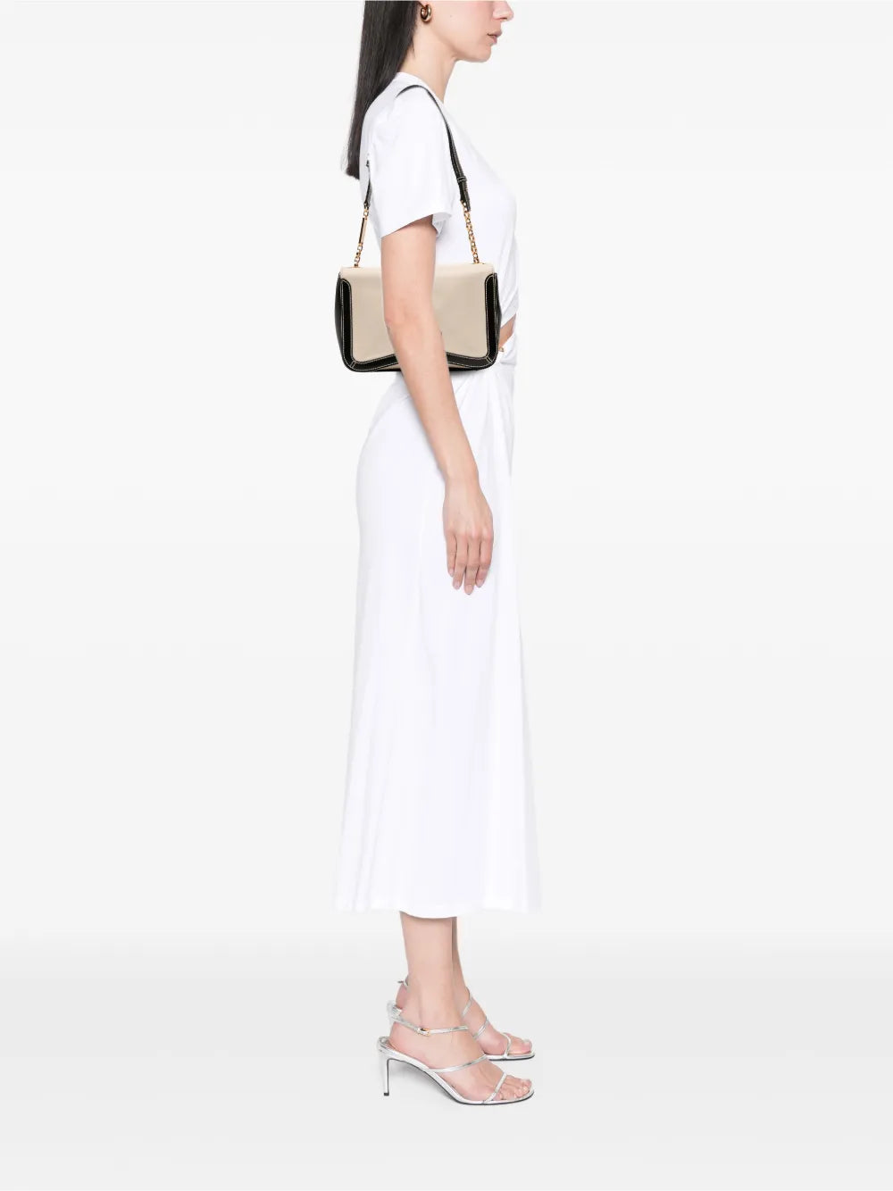 Ferragamo Pre Owned 2010 2020 Leather Double Gancini Shoulder Bag — Same as shown — Size One Size — Side View