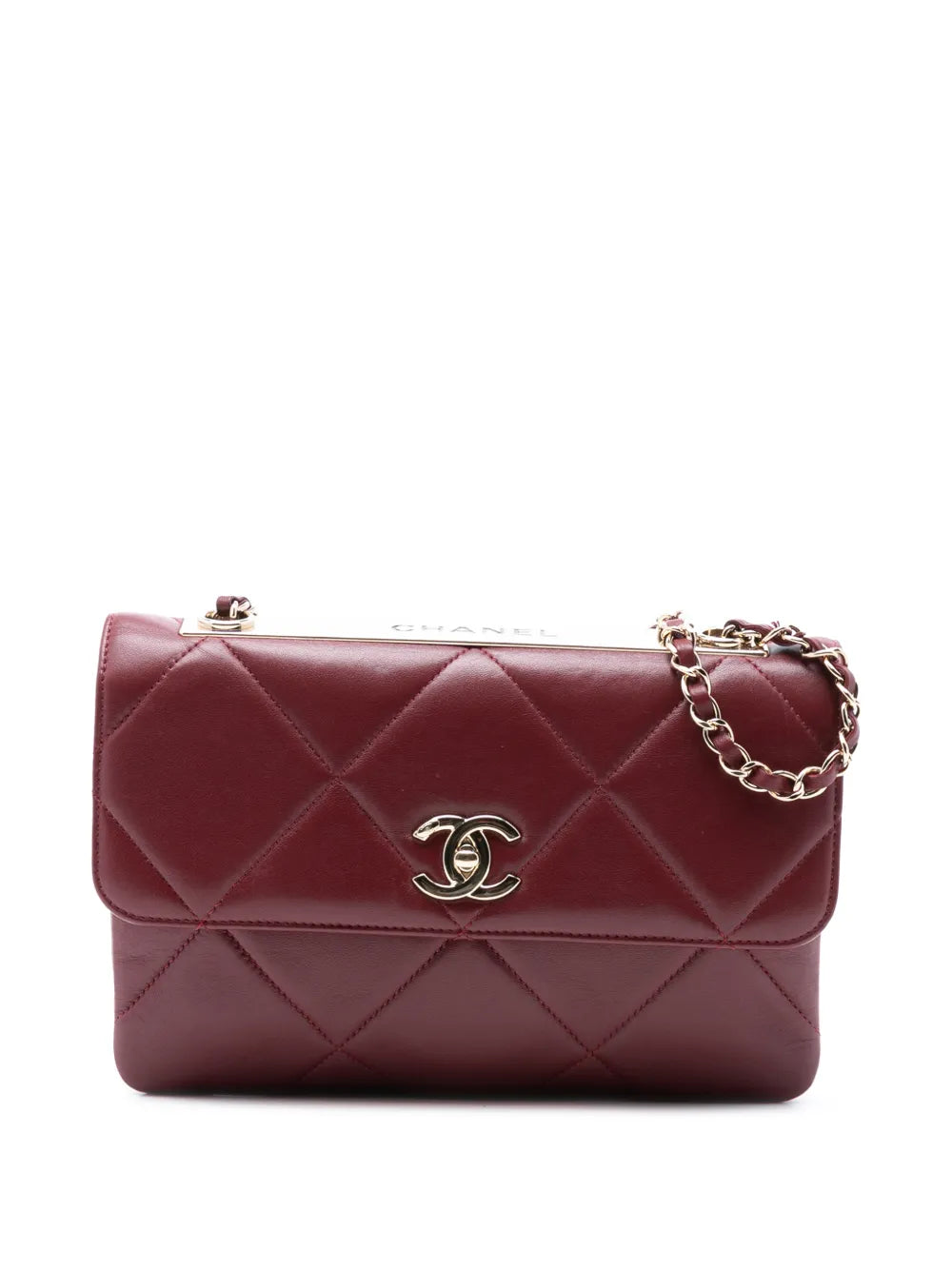 Chanel Pre Owned 2019 Quilted Lambskin Trendy Cc Flap Shoulder Bag — Same as shown — Size One Size — Front View