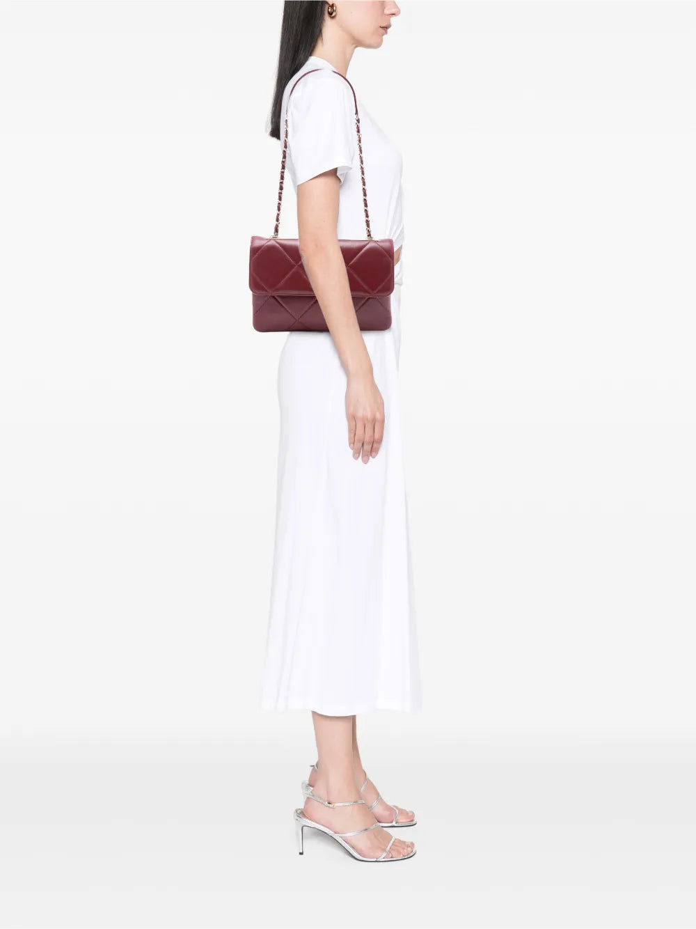 Chanel Pre Owned 2019 Quilted Lambskin Trendy Cc Flap Shoulder Bag — Same as shown — Size One Size — Side View