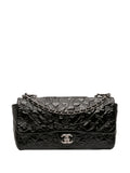 Chanel Pre Owned 2010 2011 Jumbo Patent Embossed Lucky Symbols Flap Shoulder Bag — Same as shown — Size One Size — Front View