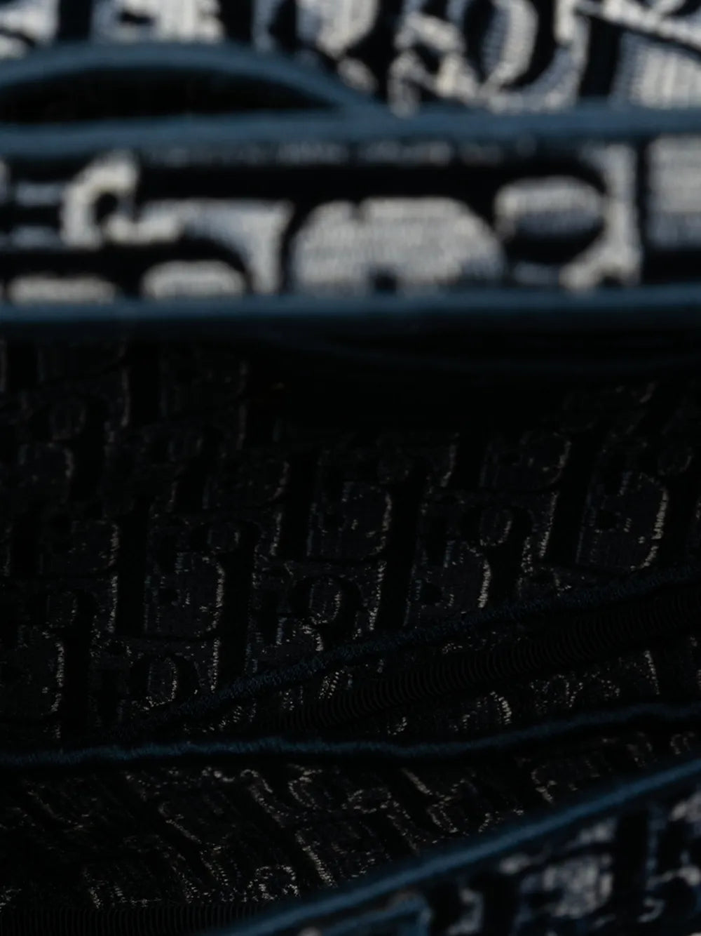 Christian Dior Pre Owned 2020 Oblique Embroidered Velvet Saddle Bag Shoulder Bag — Same as shown — Size One Size — Detail View
