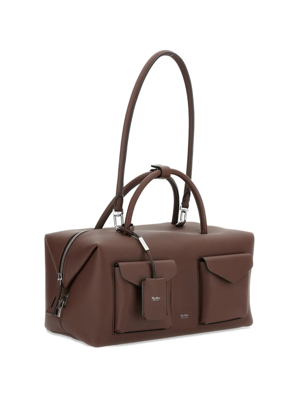 Max Mara Padlock Flap Leather Shoulder Bag — Same as shown — Size One Size — Back View