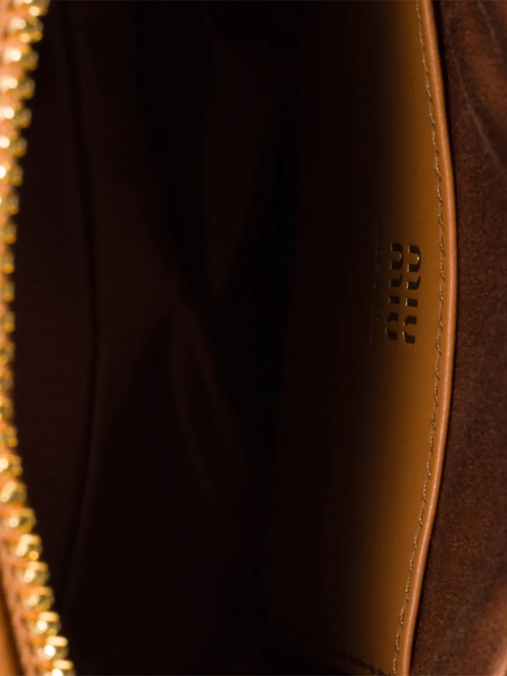 Miu Miu Beau Embossed Logo Leather Shoulder Bag — Same as shown — Size One Size — Top View