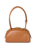 Miu Miu Beau Embossed Logo Leather Shoulder Bag — Same as shown — Size One Size — Front View