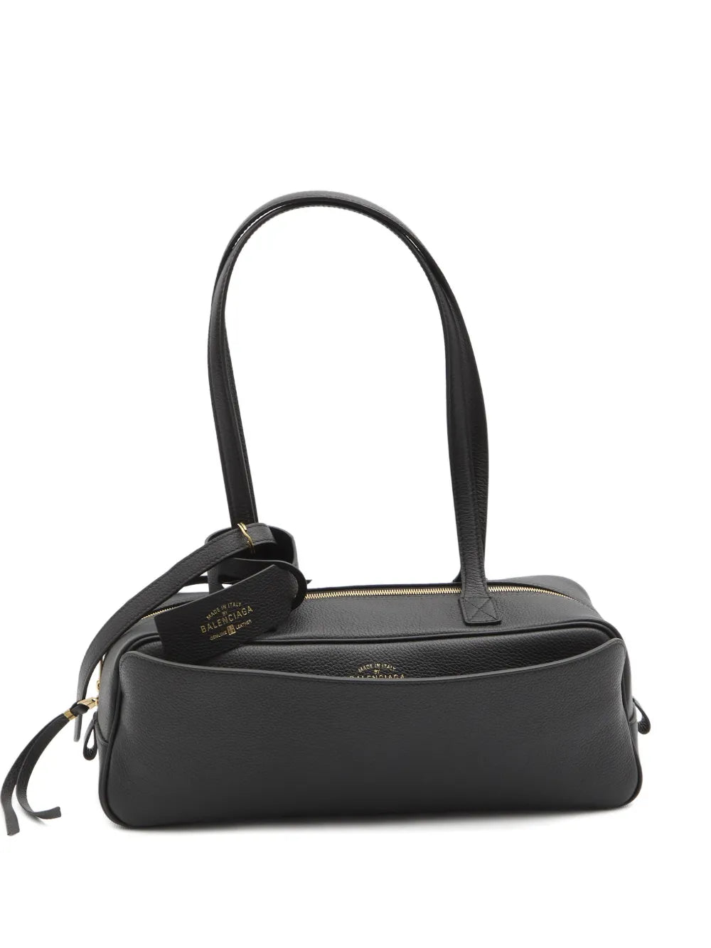 Balenciaga Top Handle Embossed Bowling Bag — Same as shown — Size One Size — Front View
