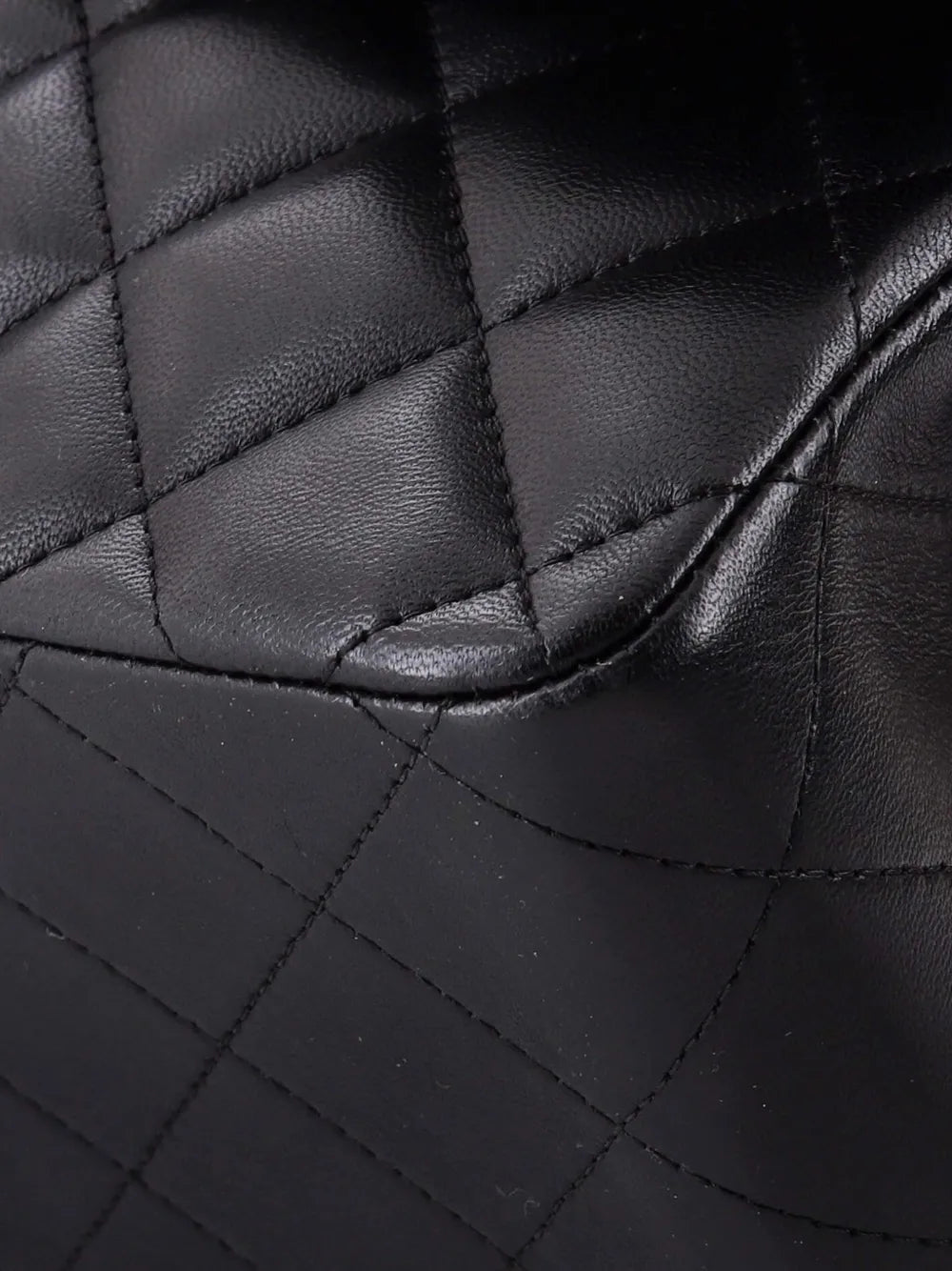 Chanel Pre Owned Classic Double Flap Bag Quilted Lambskin Jumbo Shoulder Bag — Same as shown — Size One Size — Detail View