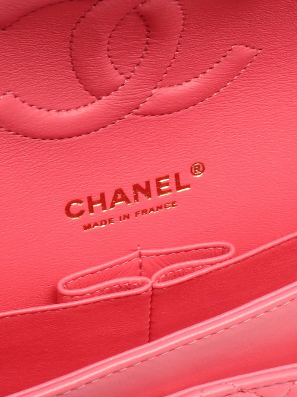 Chanel Pre Owned 2020 Medium Classic Lambskin Double Flap Shoulder Bag — Same as shown — Size One Size — Detail View