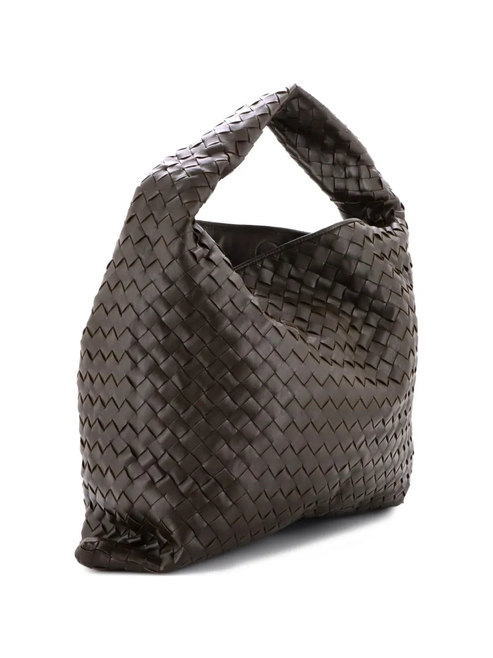 Bottega Veneta Pre Owned Hop Intrecciato Leather Large Hobo Bag — Same as shown — Size One Size — Back View