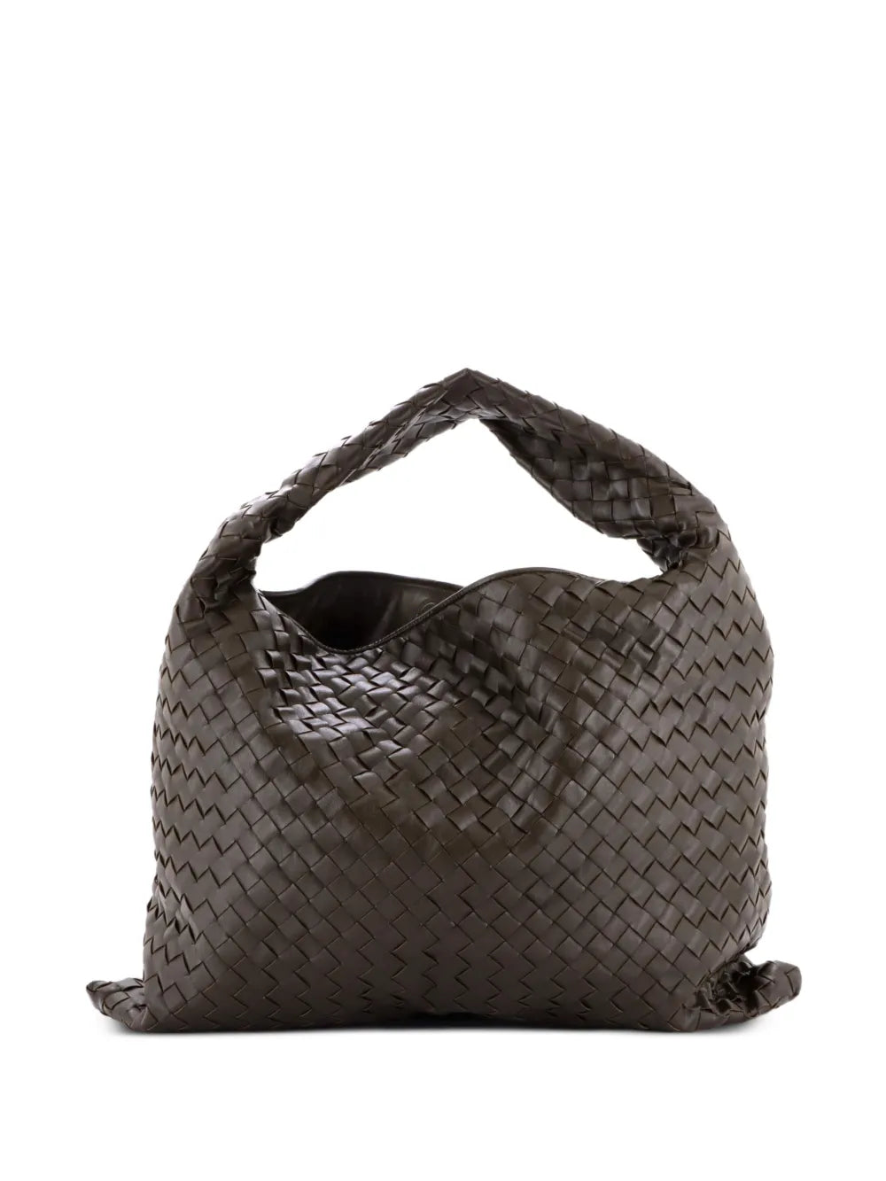 Bottega Veneta Pre Owned Hop Intrecciato Leather Large Hobo Bag — Same as shown — Size One Size — Front View