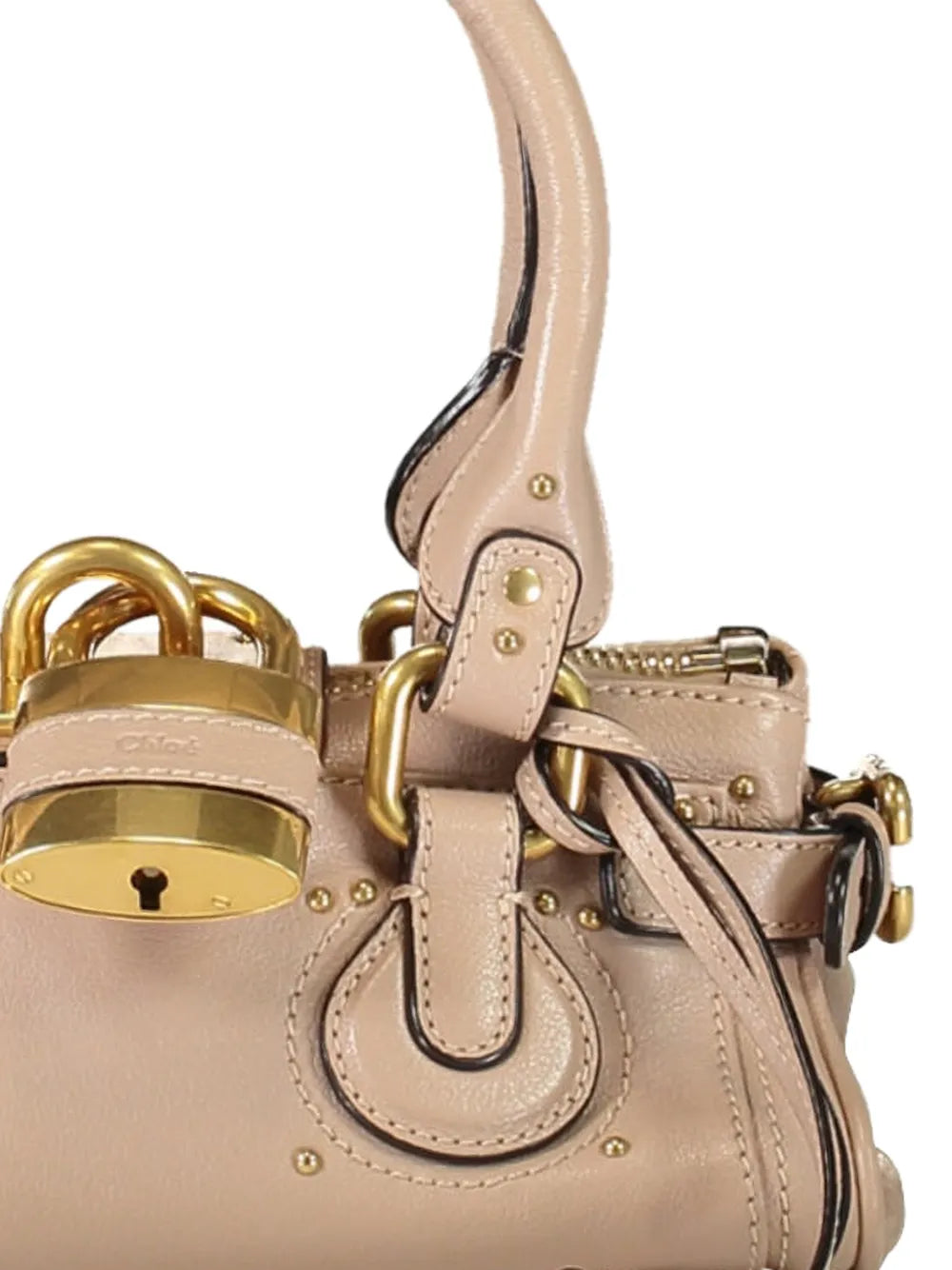 Chloe Small Paddington Padlock Shoulder Bag — Same as shown — Size One Size — Side View