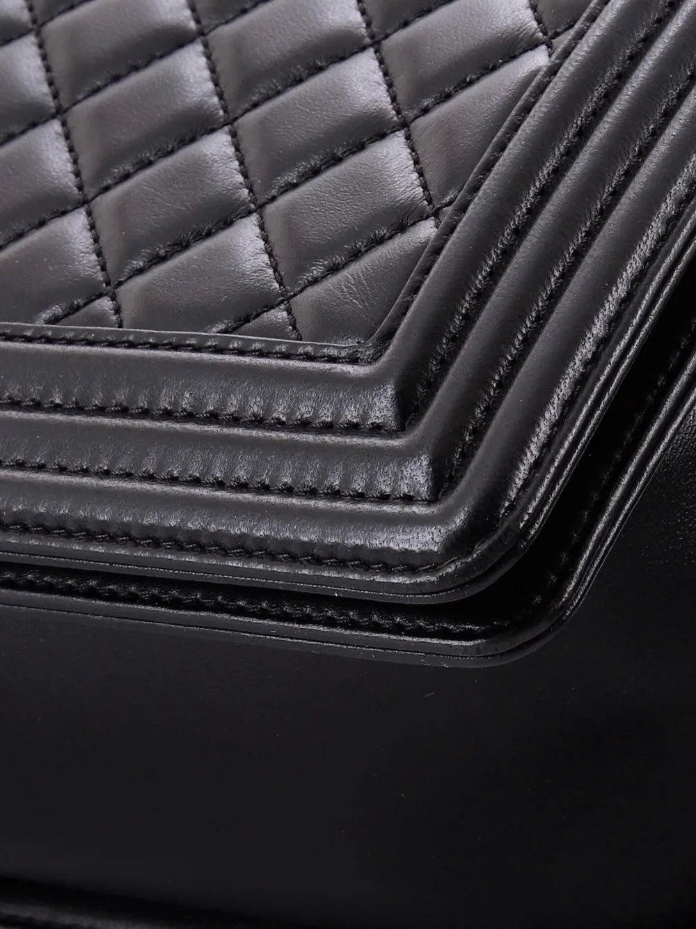Chanel Pre Owned Boy Flap Bag Quilted Lambskin Old Medium Shoulder Bag — Same as shown — Size One Size — Lifestyle View