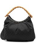 Gucci Pre Owned 2000 2015 Gg Canvas Bamboo Studded Hobo Bag — Same as shown — Size One Size — Front View