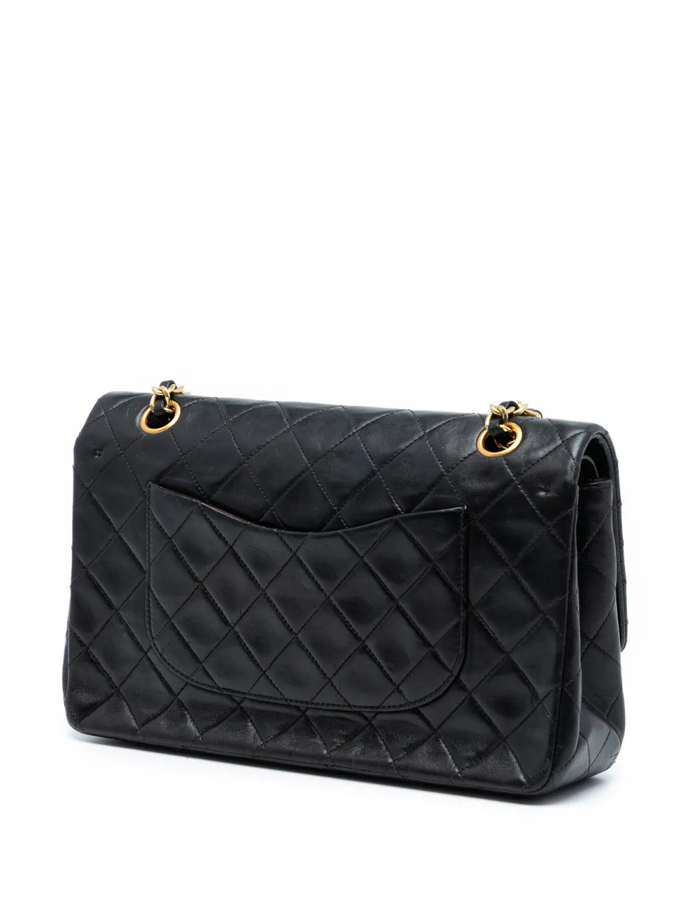 Chanel Pre Owned 1994 1996 Medium Classic Lambskin Double Flap Shoulder Bag — Same as shown — Size One Size — Back View
