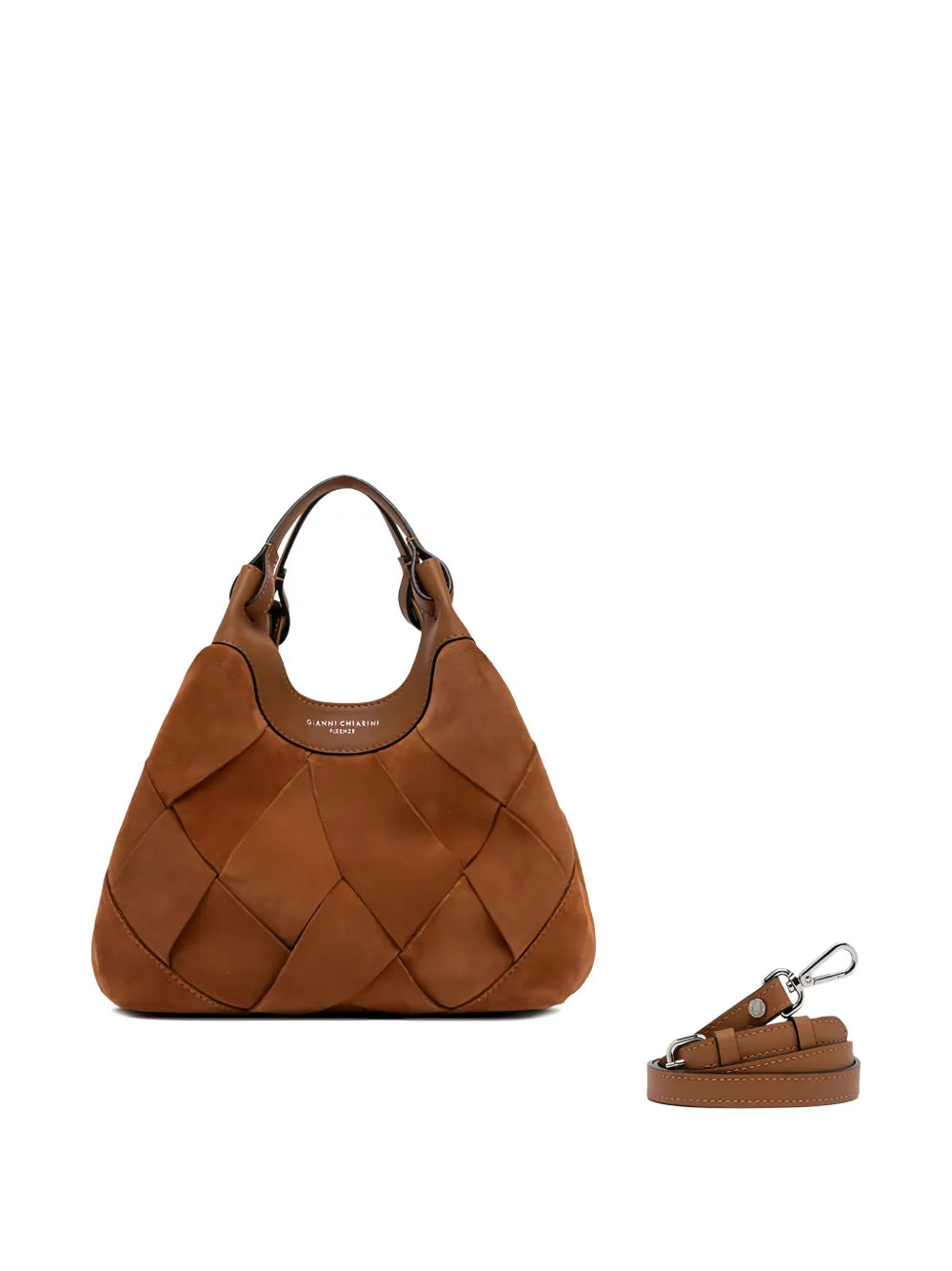 Gianni Chiarini Dua Woven Leather Shoulder Bag — Same as shown — Size One Size — Back View