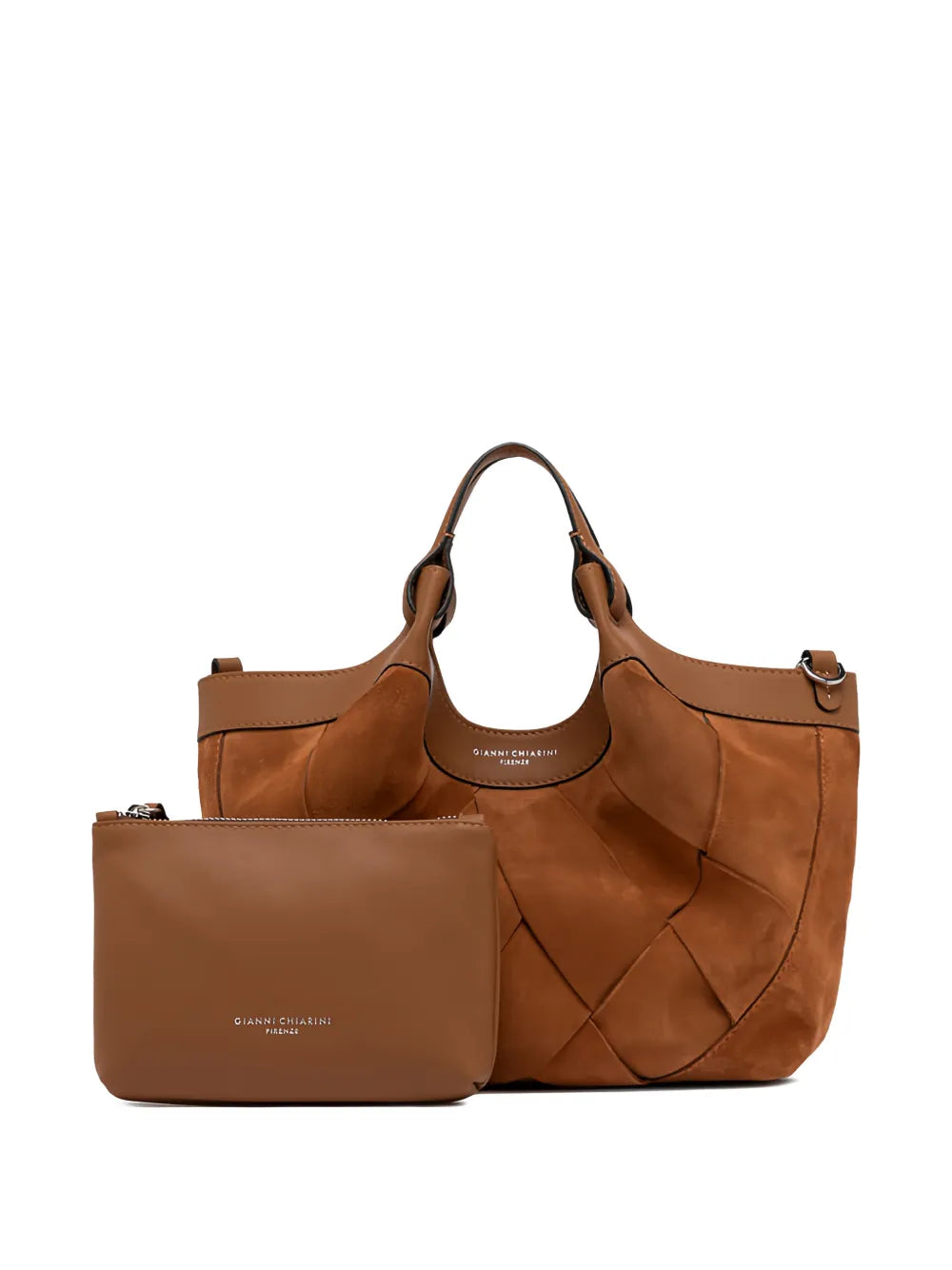 Gianni Chiarini Dua Woven Leather Shoulder Bag — Same as shown — Size One Size — Detail View