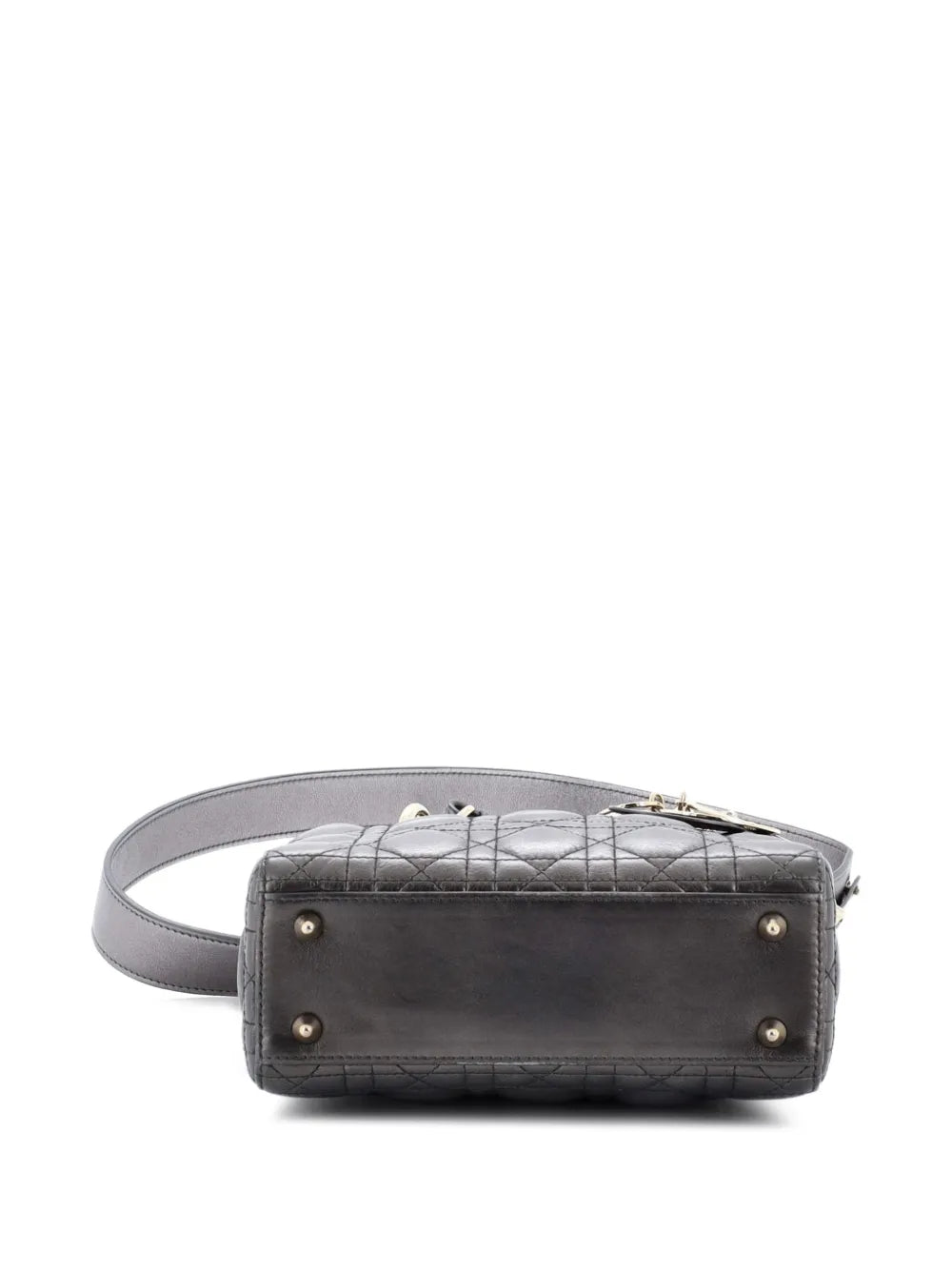 Christian Dior Pre Owned My Abcdior Lady Dior Bag Metallic Cannage Quilt Leather Shoulder Bag — Same as shown — Size One Size — Top View