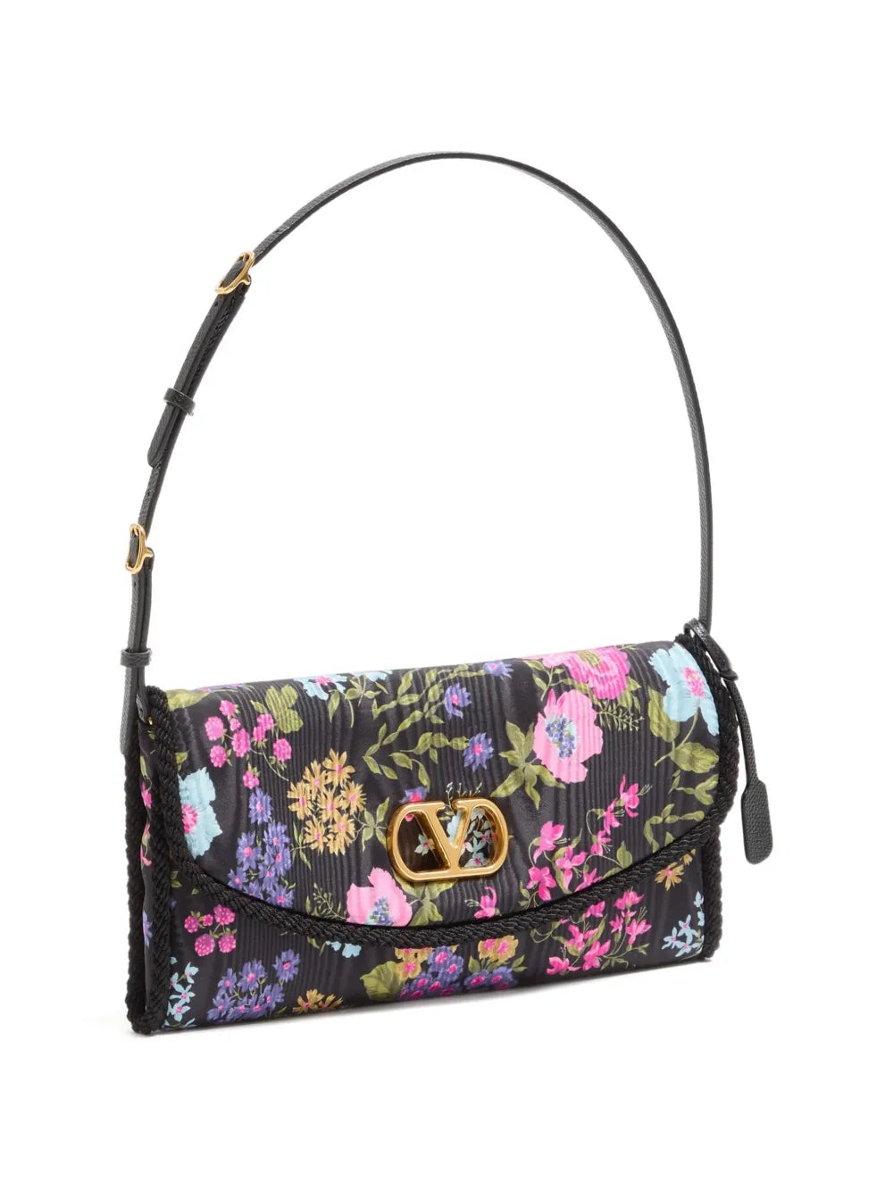 Valentino Garavani Small Devain Papier Floral Shoulder Bag — Same as shown — Size One Size — Detail View