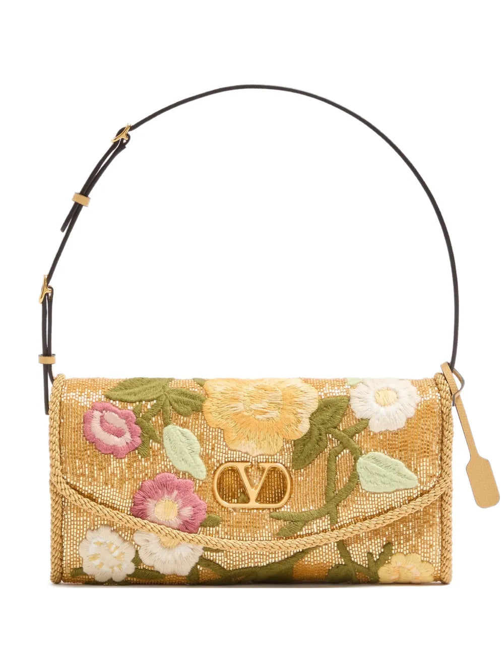Valentino Garavani Small Devain Embroidered Shoulder Bag — Same as shown — Size One Size — Front View