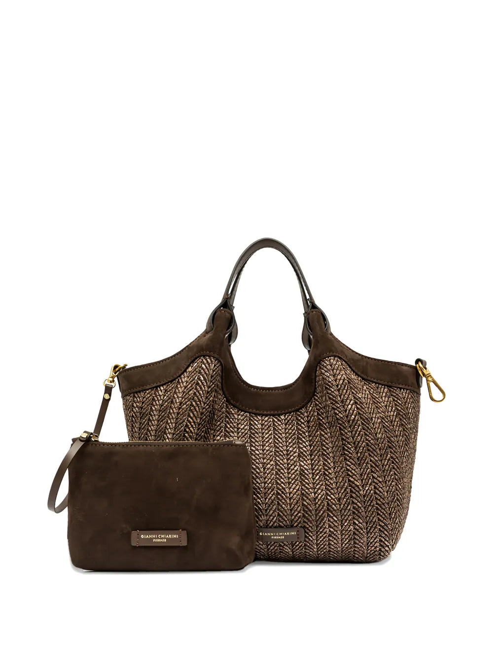 Gianni Chiarini Dua Woven Shoulder Bag — Same as shown — Size One Size — Top View