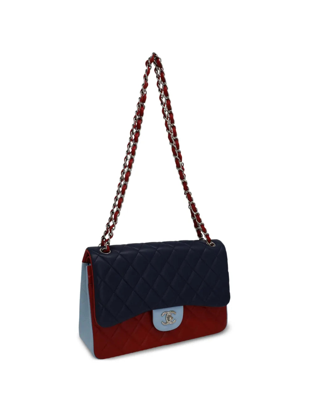 Chanel Pre Owned Jumbo Quilted Chain Double Flap Shoulder Bag — Same as shown — Size One Size — Side View